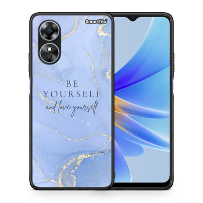 Θήκη Oppo A17 Be Yourself από τη Smartfits με σχέδιο στο πίσω μέρος και μαύρο περίβλημα | Oppo A17 Be Yourself Case with Colorful Back and Black Bezels