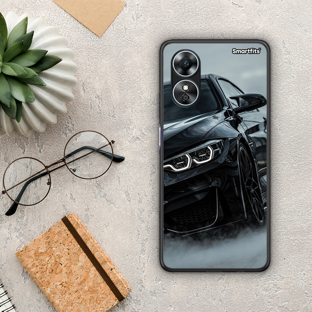Θήκη Oppo A17 Black BMW από τη Smartfits με σχέδιο στο πίσω μέρος και μαύρο περίβλημα | Oppo A17 Black BMW Case with Colorful Back and Black Bezels