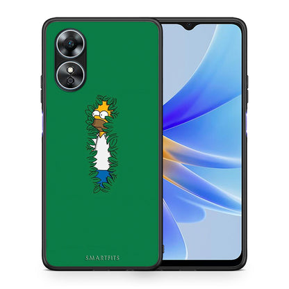 Θήκη Oppo A17 Bush Man από τη Smartfits με σχέδιο στο πίσω μέρος και μαύρο περίβλημα | Oppo A17 Bush Man Case with Colorful Back and Black Bezels