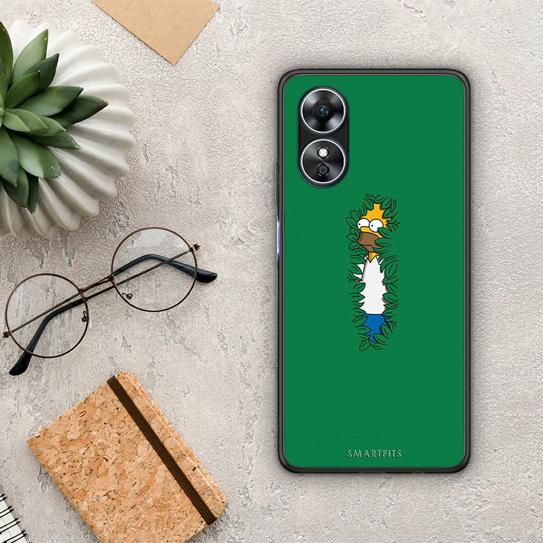 Θήκη Oppo A17 Bush Man από τη Smartfits με σχέδιο στο πίσω μέρος και μαύρο περίβλημα | Oppo A17 Bush Man Case with Colorful Back and Black Bezels