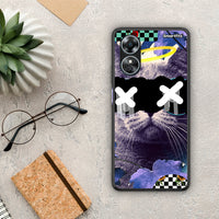 Thumbnail for Θήκη Oppo A17 Cat Collage από τη Smartfits με σχέδιο στο πίσω μέρος και μαύρο περίβλημα | Oppo A17 Cat Collage Case with Colorful Back and Black Bezels