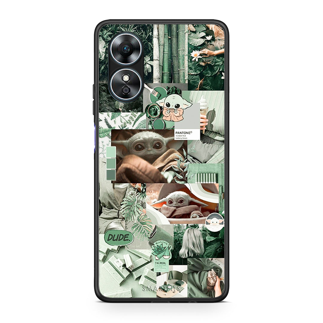 Θήκη Oppo A17 Collage Dude από τη Smartfits με σχέδιο στο πίσω μέρος και μαύρο περίβλημα | Oppo A17 Collage Dude Case with Colorful Back and Black Bezels