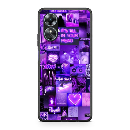 Θήκη Oppo A17 Collage Stay Wild από τη Smartfits με σχέδιο στο πίσω μέρος και μαύρο περίβλημα | Oppo A17 Collage Stay Wild Case with Colorful Back and Black Bezels