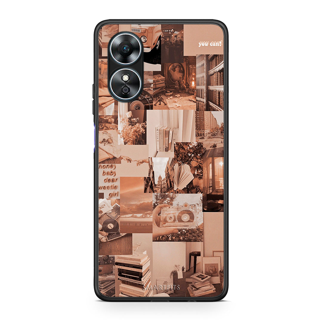 Θήκη Oppo A17 Collage You Can από τη Smartfits με σχέδιο στο πίσω μέρος και μαύρο περίβλημα | Oppo A17 Collage You Can Case with Colorful Back and Black Bezels