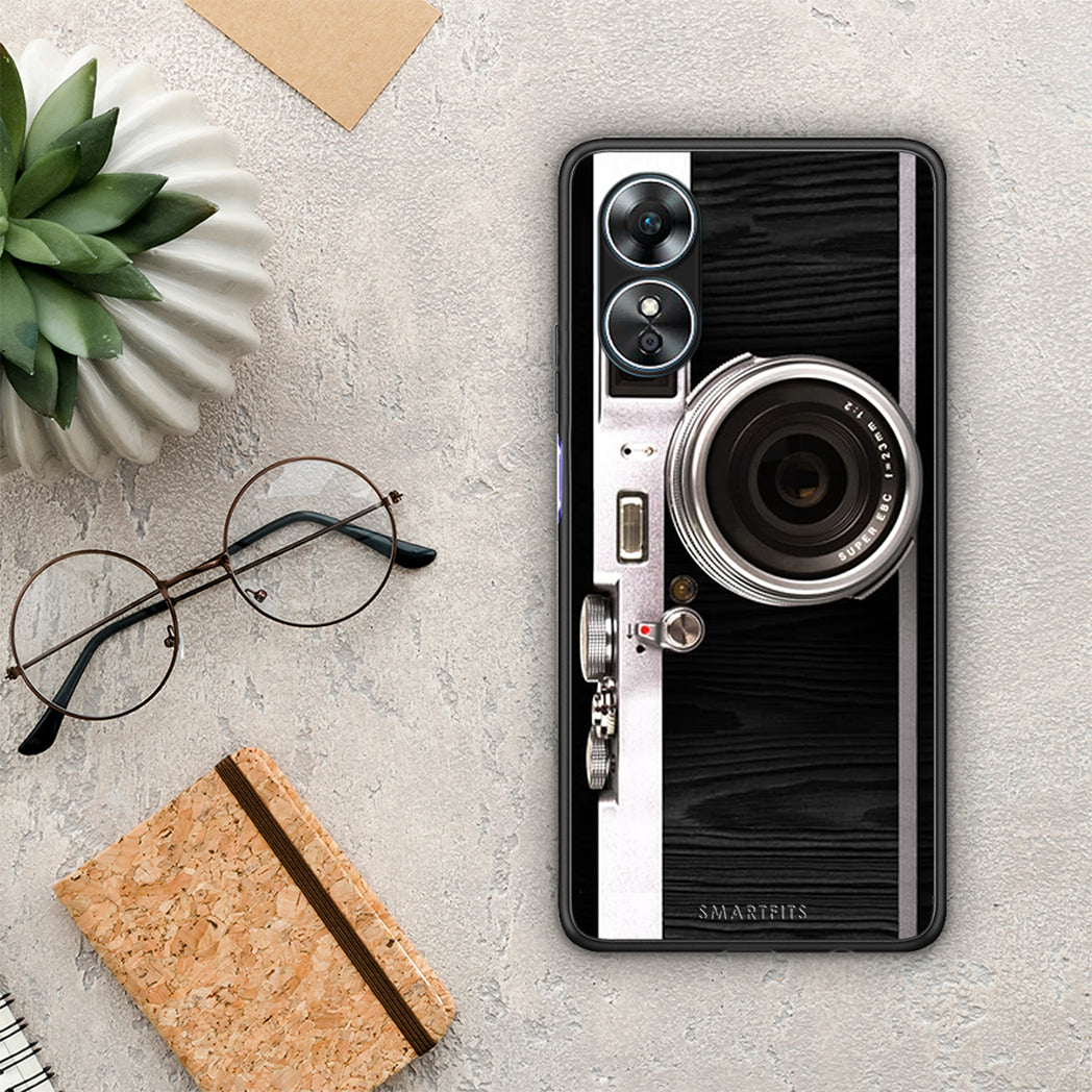 Θήκη Oppo A17 Emily In Paris από τη Smartfits με σχέδιο στο πίσω μέρος και μαύρο περίβλημα | Oppo A17 Emily In Paris Case with Colorful Back and Black Bezels