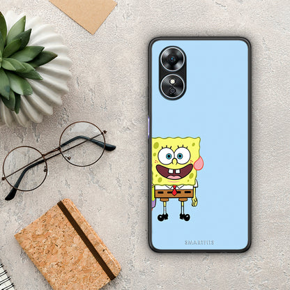 Θήκη Oppo A17 Friends Bob από τη Smartfits με σχέδιο στο πίσω μέρος και μαύρο περίβλημα | Oppo A17 Friends Bob Case with Colorful Back and Black Bezels