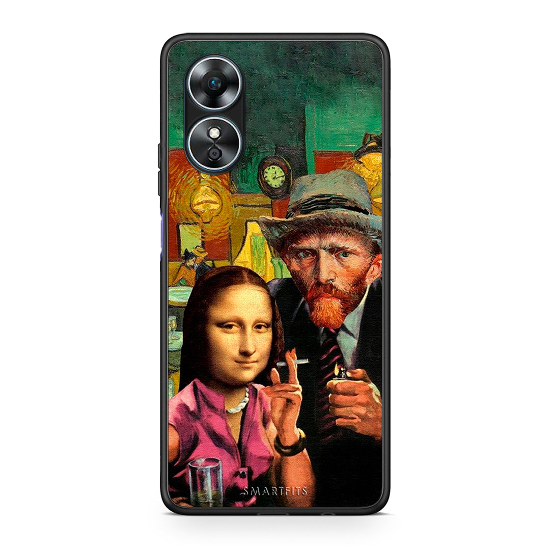 Θήκη Oppo A17 Funny Art από τη Smartfits με σχέδιο στο πίσω μέρος και μαύρο περίβλημα | Oppo A17 Funny Art Case with Colorful Back and Black Bezels