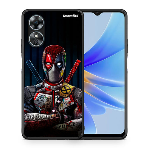 Θήκη Oppo A17 Funny Guy από τη Smartfits με σχέδιο στο πίσω μέρος και μαύρο περίβλημα | Oppo A17 Funny Guy Case with Colorful Back and Black Bezels