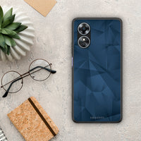 Thumbnail for Θήκη Oppo A17 Geometric Blue Abstract από τη Smartfits με σχέδιο στο πίσω μέρος και μαύρο περίβλημα | Oppo A17 Geometric Blue Abstract Case with Colorful Back and Black Bezels