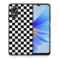 Thumbnail for Θήκη Oppo A17 Geometric Squares από τη Smartfits με σχέδιο στο πίσω μέρος και μαύρο περίβλημα | Oppo A17 Geometric Squares Case with Colorful Back and Black Bezels