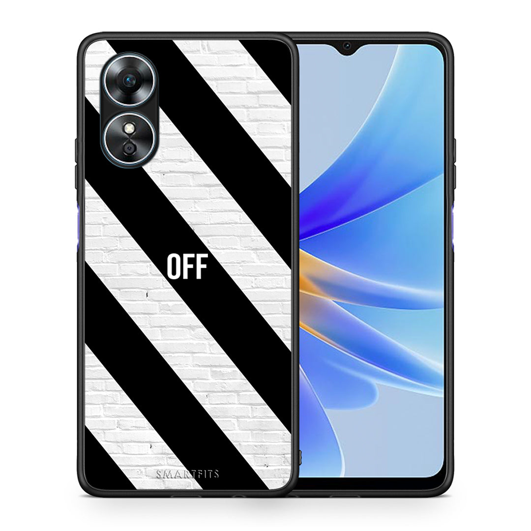 Θήκη Oppo A17 Get Off από τη Smartfits με σχέδιο στο πίσω μέρος και μαύρο περίβλημα | Oppo A17 Get Off Case with Colorful Back and Black Bezels