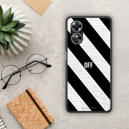 Θήκη Oppo A17 Get Off από τη Smartfits με σχέδιο στο πίσω μέρος και μαύρο περίβλημα | Oppo A17 Get Off Case with Colorful Back and Black Bezels