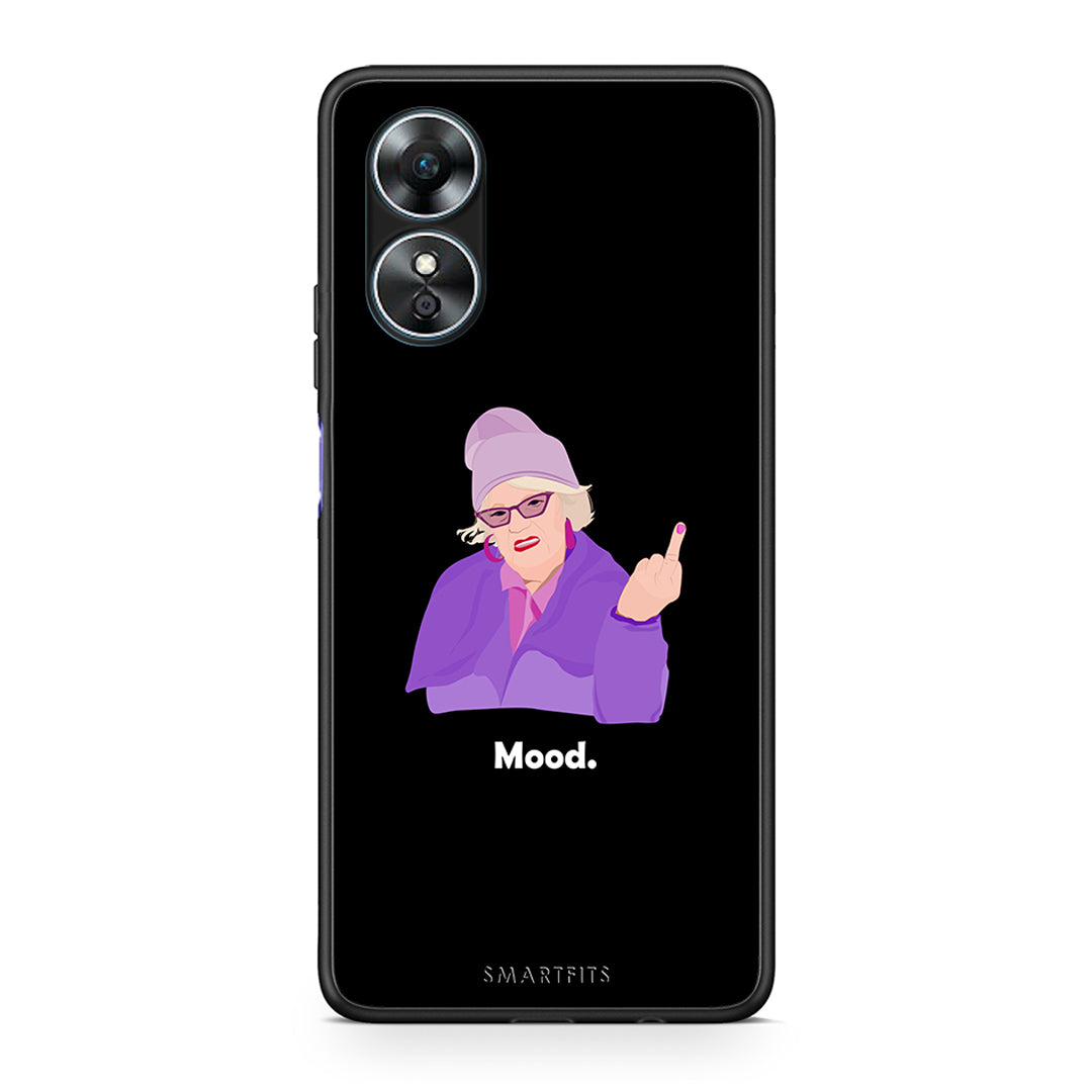 Θήκη Oppo A17 Grandma Mood Black από τη Smartfits με σχέδιο στο πίσω μέρος και μαύρο περίβλημα | Oppo A17 Grandma Mood Black Case with Colorful Back and Black Bezels