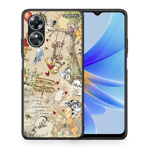 Θήκη Oppo A17 Happy Friends από τη Smartfits με σχέδιο στο πίσω μέρος και μαύρο περίβλημα | Oppo A17 Happy Friends Case with Colorful Back and Black Bezels