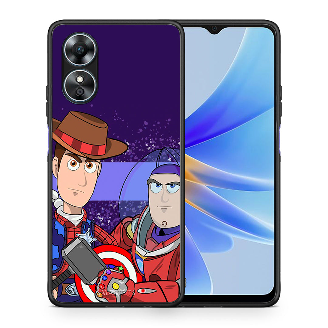 Θήκη Oppo A17 Infinity Story από τη Smartfits με σχέδιο στο πίσω μέρος και μαύρο περίβλημα | Oppo A17 Infinity Story Case with Colorful Back and Black Bezels