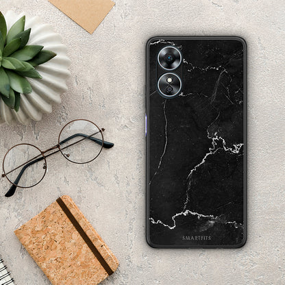 Θήκη Oppo A17 Marble Black από τη Smartfits με σχέδιο στο πίσω μέρος και μαύρο περίβλημα | Oppo A17 Marble Black Case with Colorful Back and Black Bezels