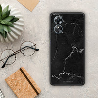 Thumbnail for Θήκη Oppo A17 Marble Black από τη Smartfits με σχέδιο στο πίσω μέρος και μαύρο περίβλημα | Oppo A17 Marble Black Case with Colorful Back and Black Bezels