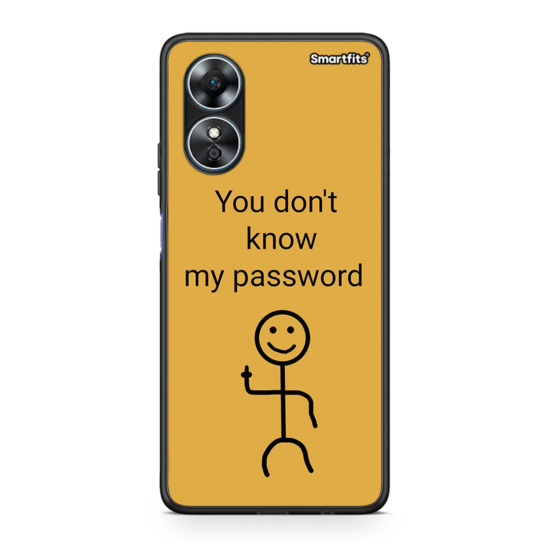 Θήκη Oppo A17 My Password από τη Smartfits με σχέδιο στο πίσω μέρος και μαύρο περίβλημα | Oppo A17 My Password Case with Colorful Back and Black Bezels