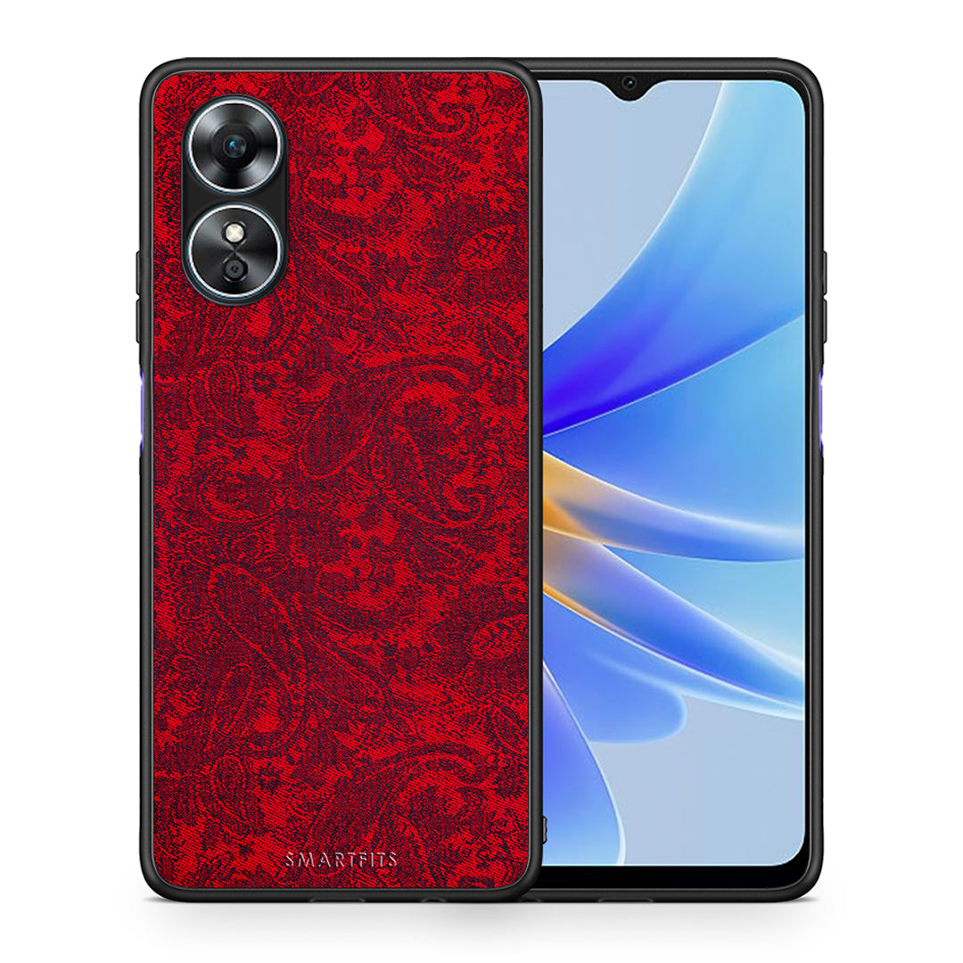 Θήκη Oppo A17 Paisley Cashmere από τη Smartfits με σχέδιο στο πίσω μέρος και μαύρο περίβλημα | Oppo A17 Paisley Cashmere Case with Colorful Back and Black Bezels