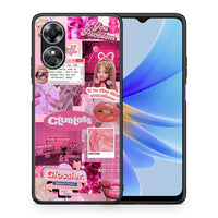 Thumbnail for Θήκη Oppo A17 Pink Love από τη Smartfits με σχέδιο στο πίσω μέρος και μαύρο περίβλημα | Oppo A17 Pink Love Case with Colorful Back and Black Bezels