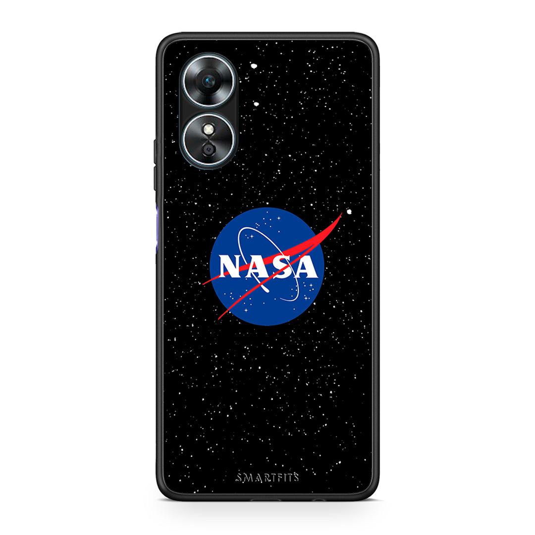 Θήκη Oppo A17 PopArt NASA από τη Smartfits με σχέδιο στο πίσω μέρος και μαύρο περίβλημα | Oppo A17 PopArt NASA Case with Colorful Back and Black Bezels