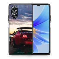 Thumbnail for Θήκη Oppo A17 Racing Supra από τη Smartfits με σχέδιο στο πίσω μέρος και μαύρο περίβλημα | Oppo A17 Racing Supra Case with Colorful Back and Black Bezels