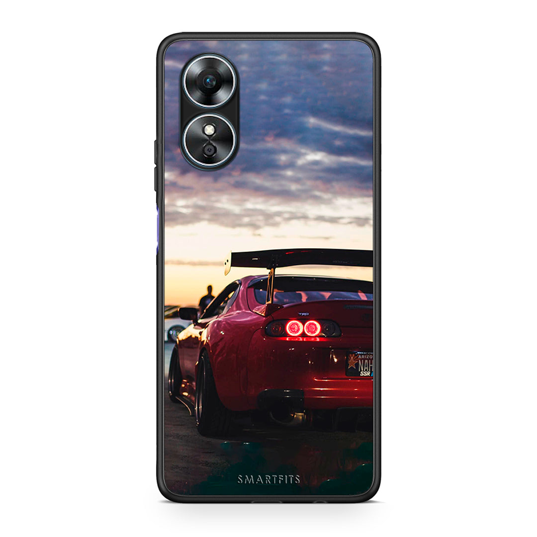 Θήκη Oppo A17 Racing Supra από τη Smartfits με σχέδιο στο πίσω μέρος και μαύρο περίβλημα | Oppo A17 Racing Supra Case with Colorful Back and Black Bezels