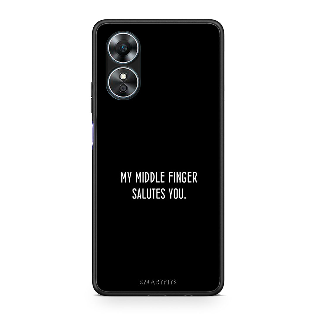 Θήκη Oppo A17 Salute από τη Smartfits με σχέδιο στο πίσω μέρος και μαύρο περίβλημα | Oppo A17 Salute Case with Colorful Back and Black Bezels