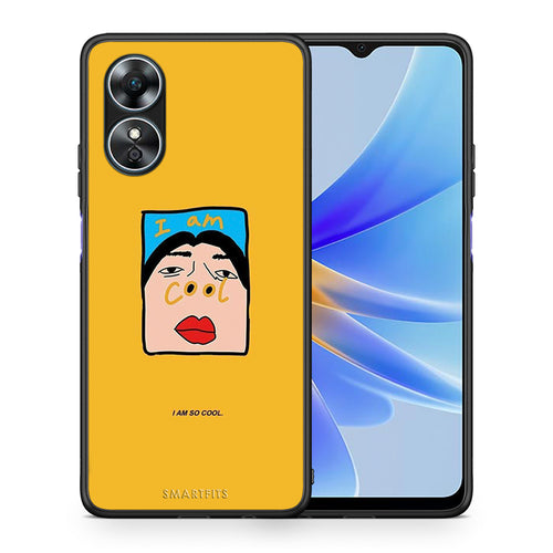 Θήκη Oppo A17 So Cool από τη Smartfits με σχέδιο στο πίσω μέρος και μαύρο περίβλημα | Oppo A17 So Cool Case with Colorful Back and Black Bezels