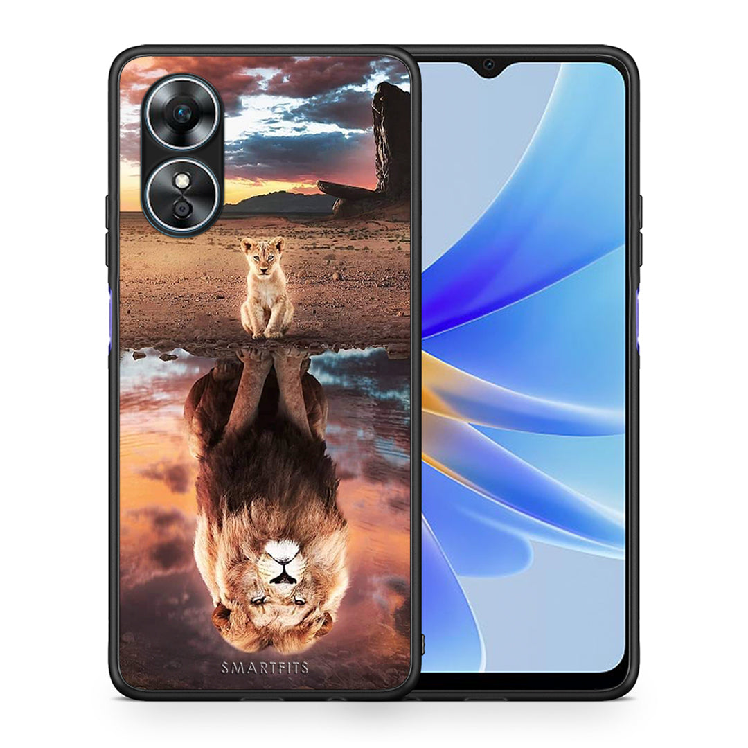 Θήκη Oppo A17 Sunset Dreams από τη Smartfits με σχέδιο στο πίσω μέρος και μαύρο περίβλημα | Oppo A17 Sunset Dreams Case with Colorful Back and Black Bezels