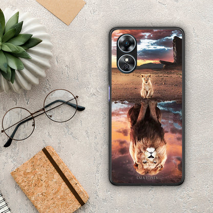 Θήκη Oppo A17 Sunset Dreams από τη Smartfits με σχέδιο στο πίσω μέρος και μαύρο περίβλημα | Oppo A17 Sunset Dreams Case with Colorful Back and Black Bezels
