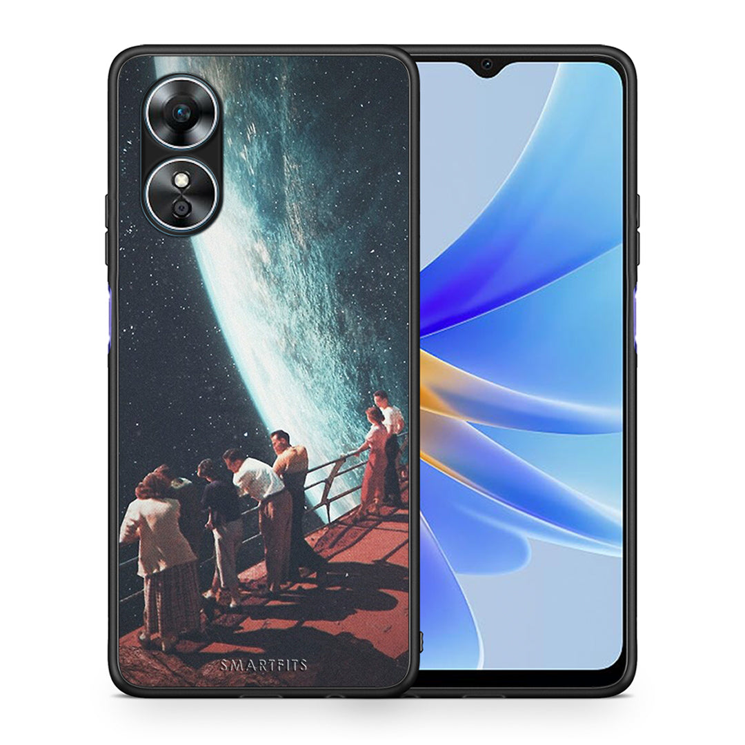 Θήκη Oppo A17 Surreal View από τη Smartfits με σχέδιο στο πίσω μέρος και μαύρο περίβλημα | Oppo A17 Surreal View Case with Colorful Back and Black Bezels