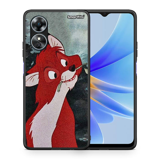 Θήκη Oppo A17 Tod And Vixey Love 1 από τη Smartfits με σχέδιο στο πίσω μέρος και μαύρο περίβλημα | Oppo A17 Tod And Vixey Love 1 Case with Colorful Back and Black Bezels