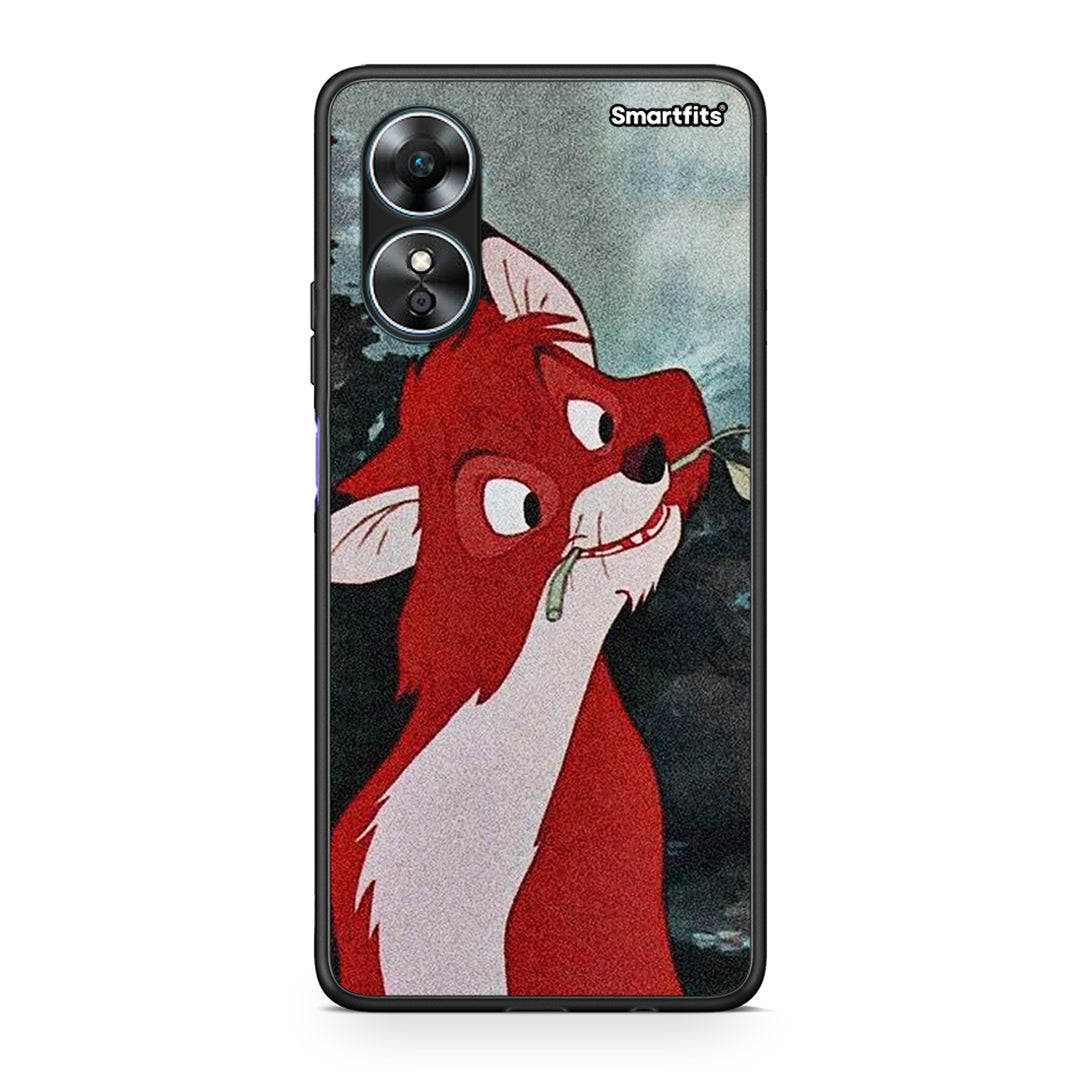 Θήκη Oppo A17 Tod And Vixey Love 1 από τη Smartfits με σχέδιο στο πίσω μέρος και μαύρο περίβλημα | Oppo A17 Tod And Vixey Love 1 Case with Colorful Back and Black Bezels