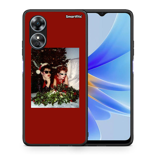 Θήκη Oppo A17 Waiting For Xmas από τη Smartfits με σχέδιο στο πίσω μέρος και μαύρο περίβλημα | Oppo A17 Waiting For Xmas Case with Colorful Back and Black Bezels