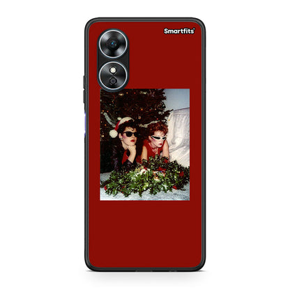 Θήκη Oppo A17 Waiting For Xmas από τη Smartfits με σχέδιο στο πίσω μέρος και μαύρο περίβλημα | Oppo A17 Waiting For Xmas Case with Colorful Back and Black Bezels