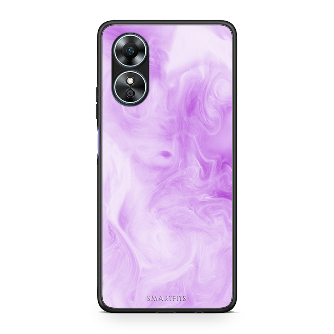 Θήκη Oppo A17 Watercolor Lavender από τη Smartfits με σχέδιο στο πίσω μέρος και μαύρο περίβλημα | Oppo A17 Watercolor Lavender Case with Colorful Back and Black Bezels