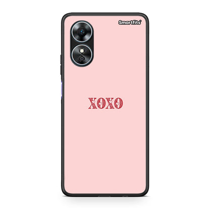 Θήκη Oppo A17 XOXO Love από τη Smartfits με σχέδιο στο πίσω μέρος και μαύρο περίβλημα | Oppo A17 XOXO Love Case with Colorful Back and Black Bezels