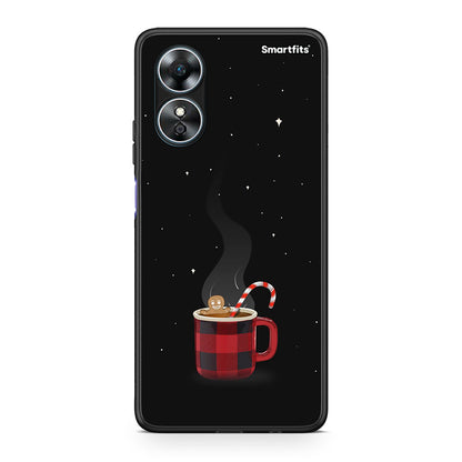 Θήκη Oppo A17 Xmas Bathing από τη Smartfits με σχέδιο στο πίσω μέρος και μαύρο περίβλημα | Oppo A17 Xmas Bathing Case with Colorful Back and Black Bezels
