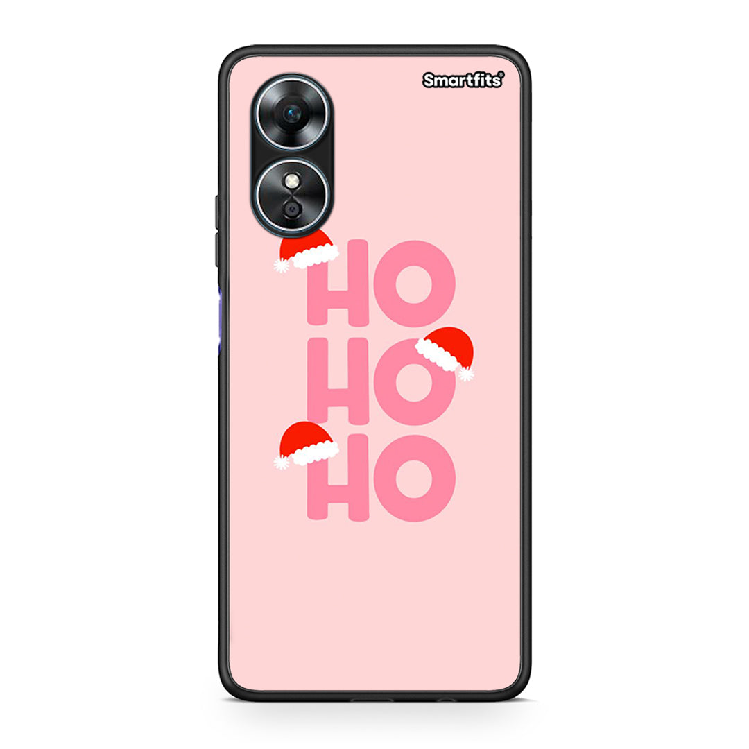 Θήκη Oppo A17 Xmas Ho Ho Ho από τη Smartfits με σχέδιο στο πίσω μέρος και μαύρο περίβλημα | Oppo A17 Xmas Ho Ho Ho Case with Colorful Back and Black Bezels