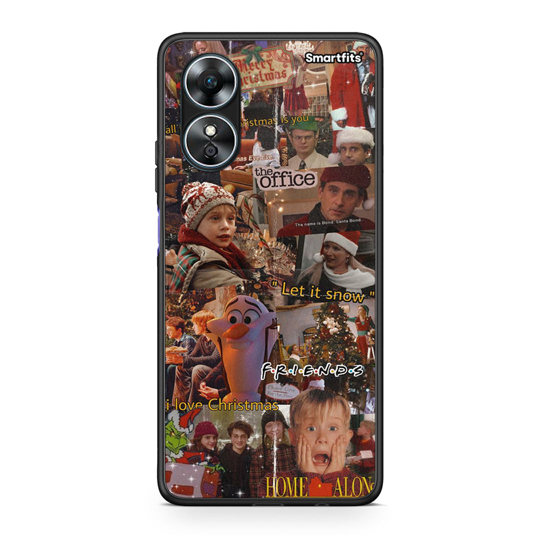 Θήκη Oppo A17 Xmas Wishes από τη Smartfits με σχέδιο στο πίσω μέρος και μαύρο περίβλημα | Oppo A17 Xmas Wishes Case with Colorful Back and Black Bezels