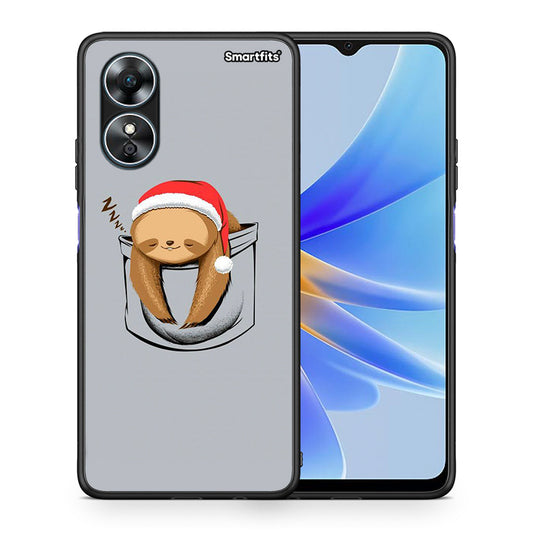 Θήκη Oppo A17 Xmas Zzzz από τη Smartfits με σχέδιο στο πίσω μέρος και μαύρο περίβλημα | Oppo A17 Xmas Zzzz Case with Colorful Back and Black Bezels
