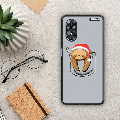 Θήκη Oppo A17 Xmas Zzzz από τη Smartfits με σχέδιο στο πίσω μέρος και μαύρο περίβλημα | Oppo A17 Xmas Zzzz Case with Colorful Back and Black Bezels
