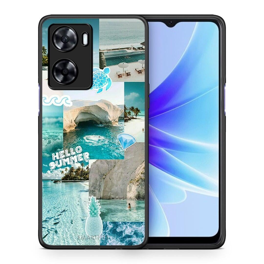 Θήκη Oppo A57s / A77s / A77 Aesthetic Summer από τη Smartfits με σχέδιο στο πίσω μέρος και μαύρο περίβλημα | Oppo A57s / A77s / A77 Aesthetic Summer case with colorful back and black bezels