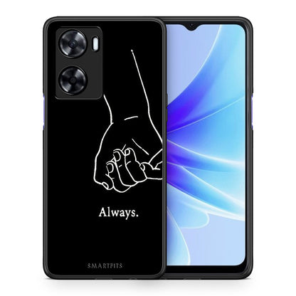 Θήκη Αγίου Βαλεντίνου Oppo A57s / A77s / A77 Always & Forever 2 από τη Smartfits με σχέδιο στο πίσω μέρος και μαύρο περίβλημα | Oppo A57s / A77s / A77 Always & Forever 2 case with colorful back and black bezels