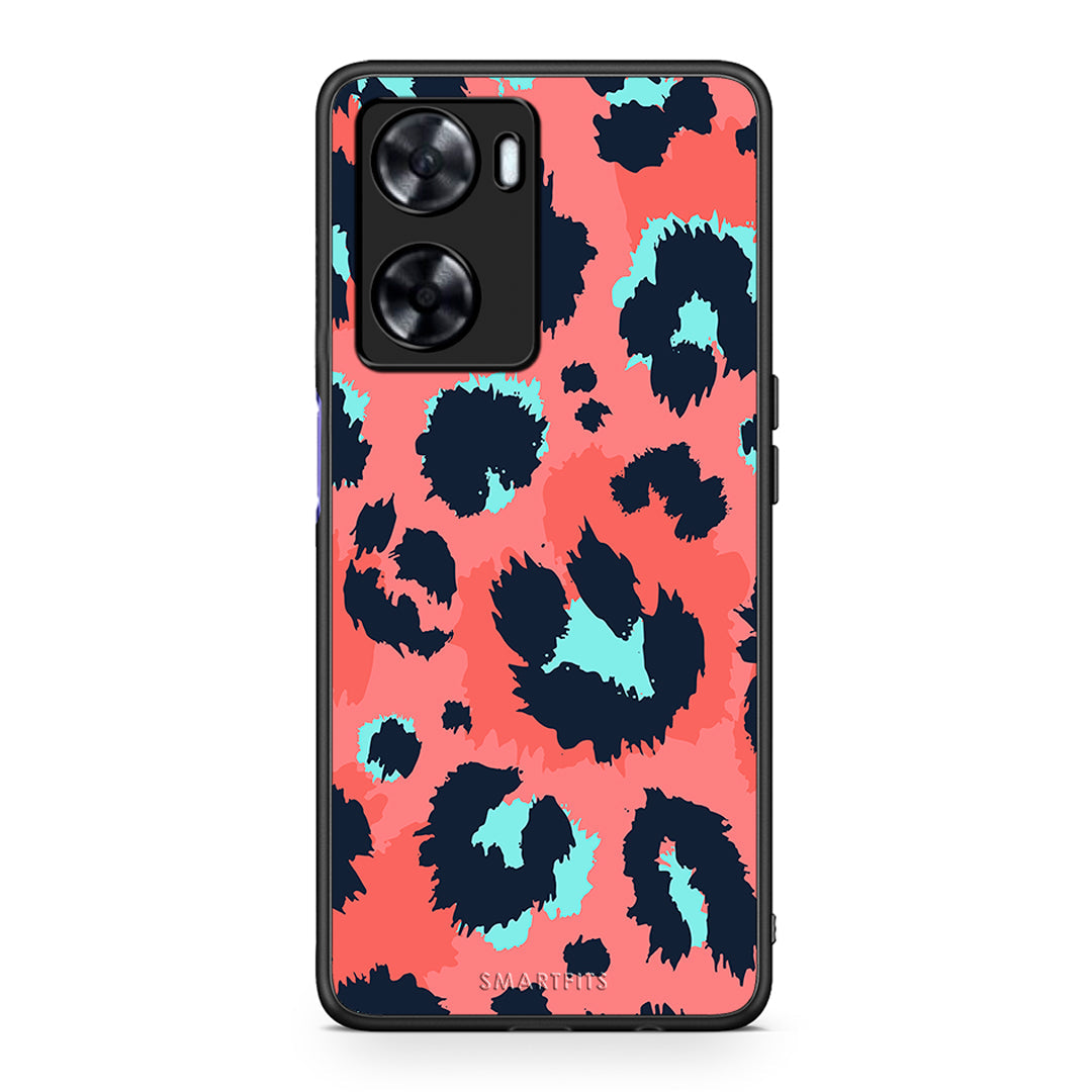 22 - Oppo A57s / A77s / A58 / OnePlus Nord N20 SE Pink Leopard Animal case, cover, bumper