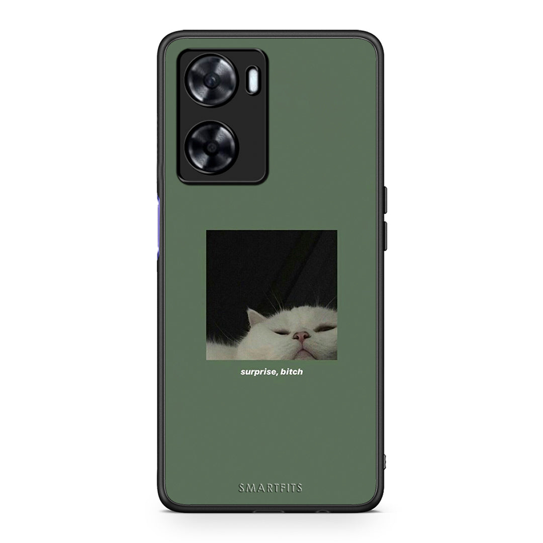 Oppo A57s / A77s / A58 / OnePlus Nord N20 SE Bitch Surprise θήκη από τη Smartfits με σχέδιο στο πίσω μέρος και μαύρο περίβλημα | Smartphone case with colorful back and black bezels by Smartfits