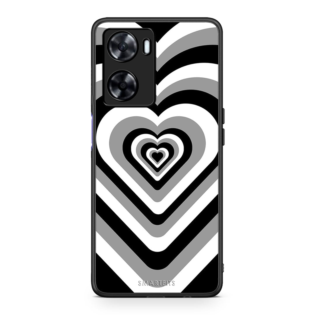 Oppo A57s / A77s / A58 / OnePlus Nord N20 SE Black Hearts θήκη από τη Smartfits με σχέδιο στο πίσω μέρος και μαύρο περίβλημα | Smartphone case with colorful back and black bezels by Smartfits