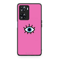 Thumbnail for Oppo A57s / A77s / A58 / OnePlus Nord N20 SE Blue Eye Pink θήκη από τη Smartfits με σχέδιο στο πίσω μέρος και μαύρο περίβλημα | Smartphone case with colorful back and black bezels by Smartfits