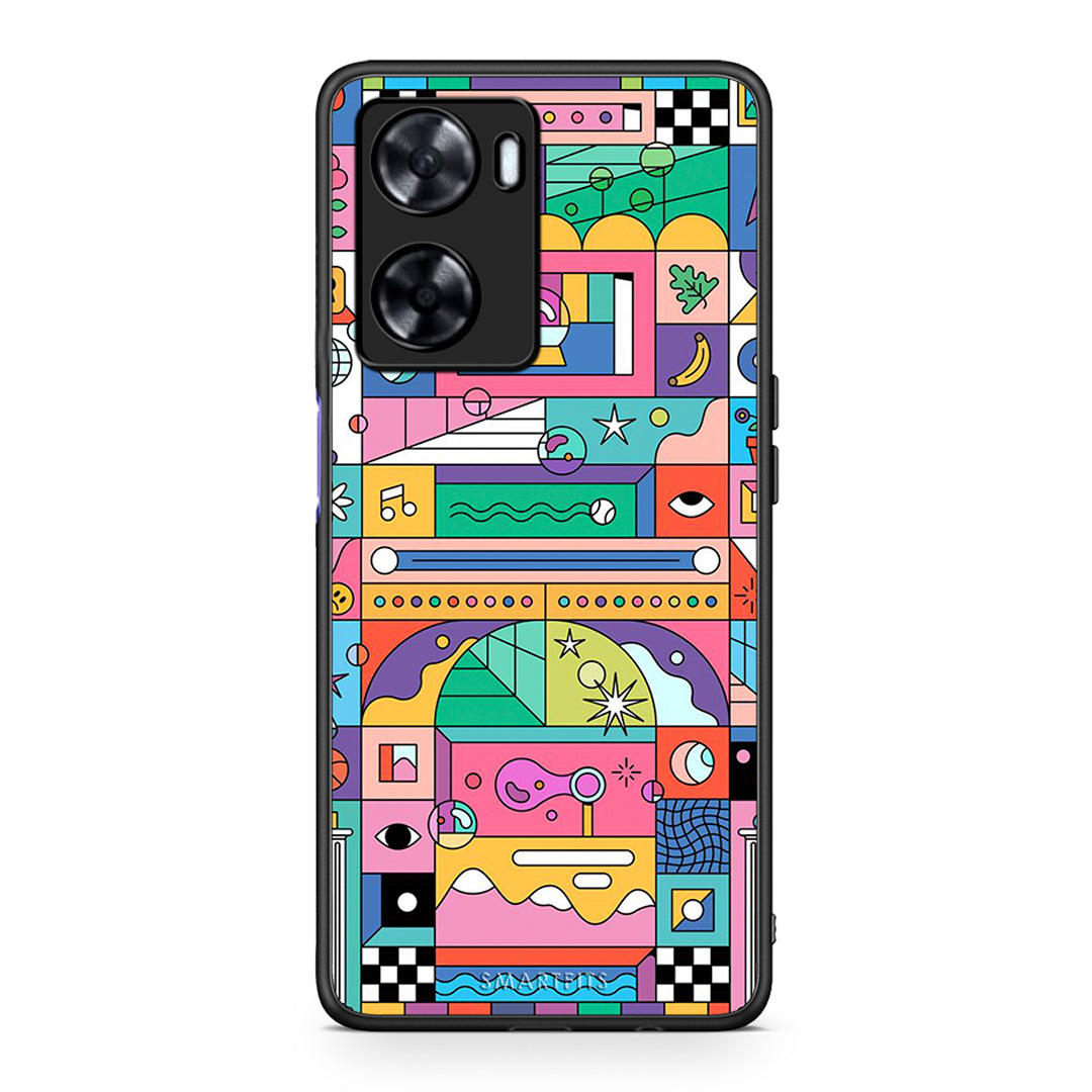 Oppo A57s / A77s / A58 / OnePlus Nord N20 SE Bubbles Soap θήκη από τη Smartfits με σχέδιο στο πίσω μέρος και μαύρο περίβλημα | Smartphone case with colorful back and black bezels by Smartfits